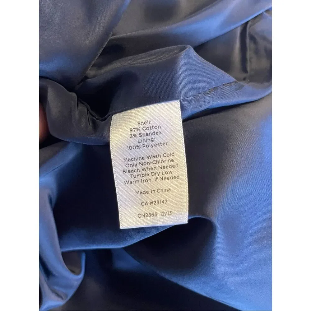 Talbots Women’s Navy Blue Cotton Lined Skirt Petite 14